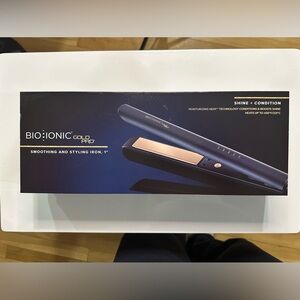 NEW Bio Ionic Gold Pro 1″ Flat Iron Hair Straightener Smoothing Styling Iron